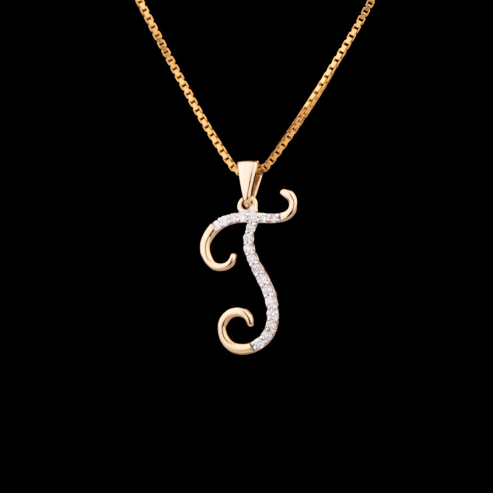 14K Yellow Gold Diamond Pendant - 0.1ct SI-IJ