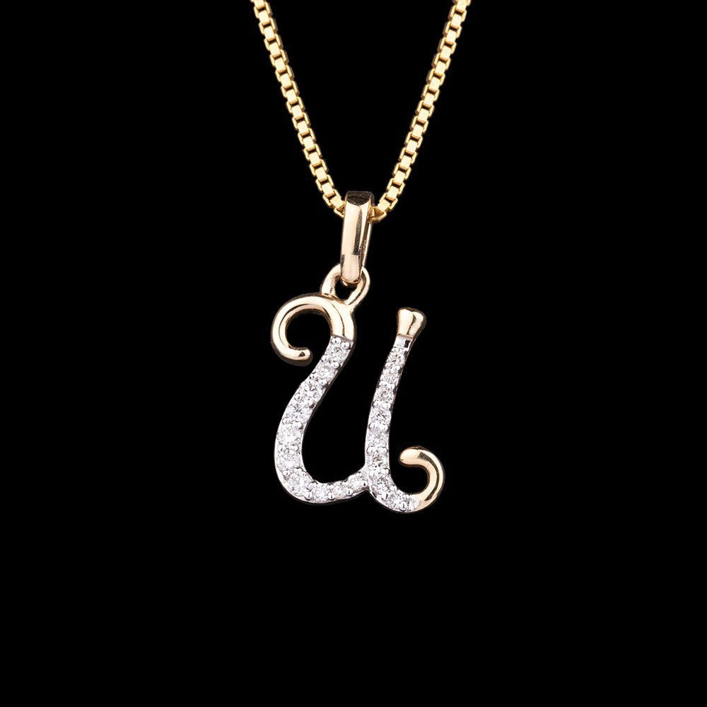 14K Yellow Gold Diamond Pendant - 0.13ct SI-GH