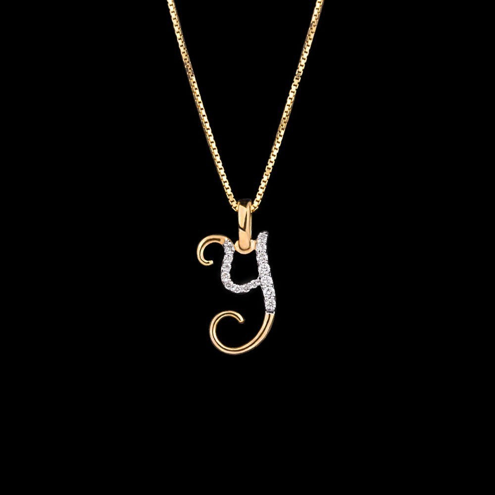 14K Yellow Gold Diamond Pendant - 0.08ct SI-IJ