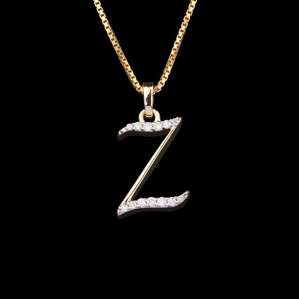 14K Yellow Gold Diamond Pendant - 0.1ct SI-GH