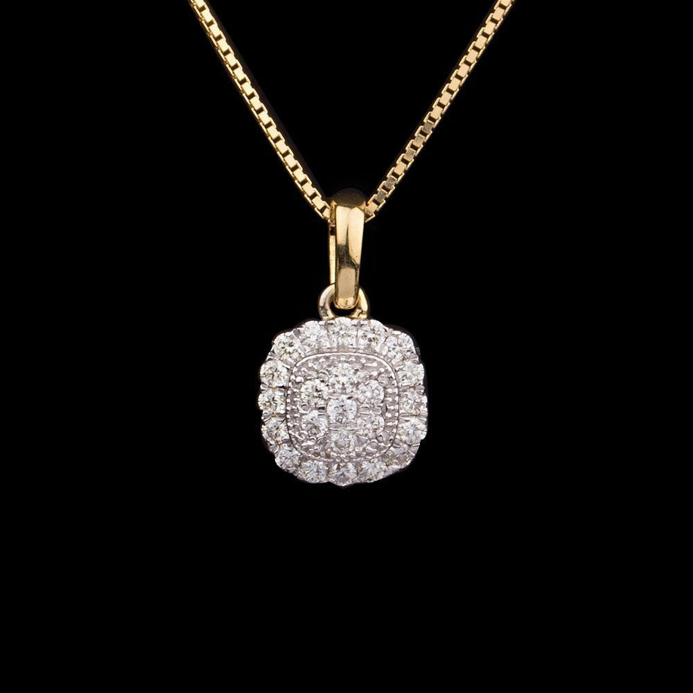14K Yellow Gold Diamond Pendant - 0.29ct SI-IJ
