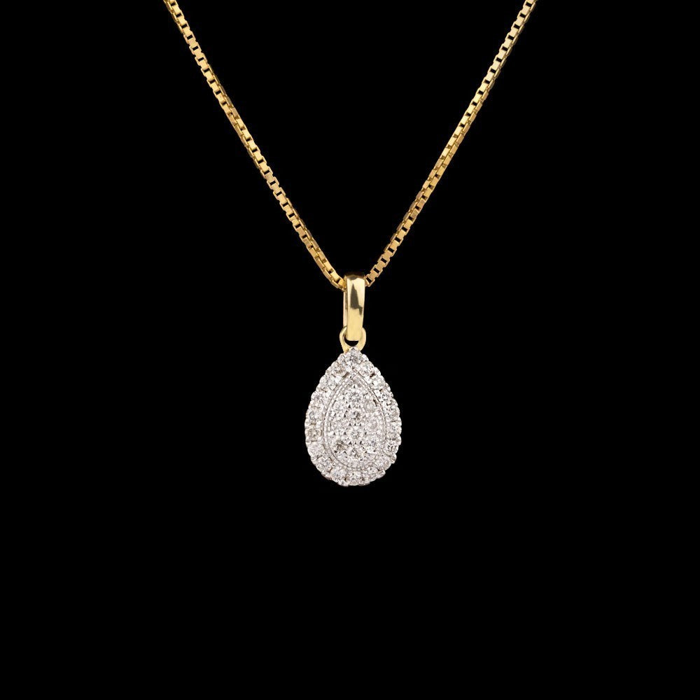 14K Yellow Gold Diamond Pendant - 0.31ct SI-IJ