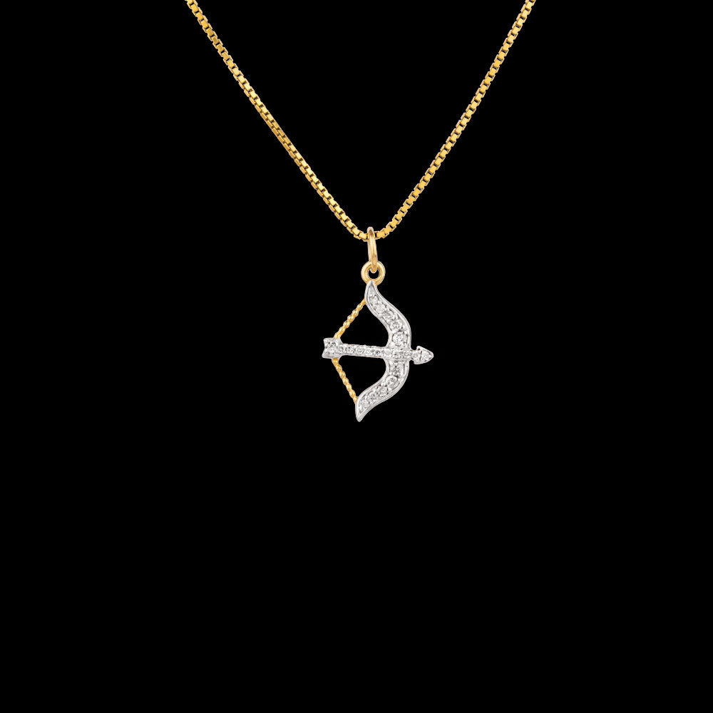 14K Yellow Gold Diamond Pendant - 0.12ct SI-IJ