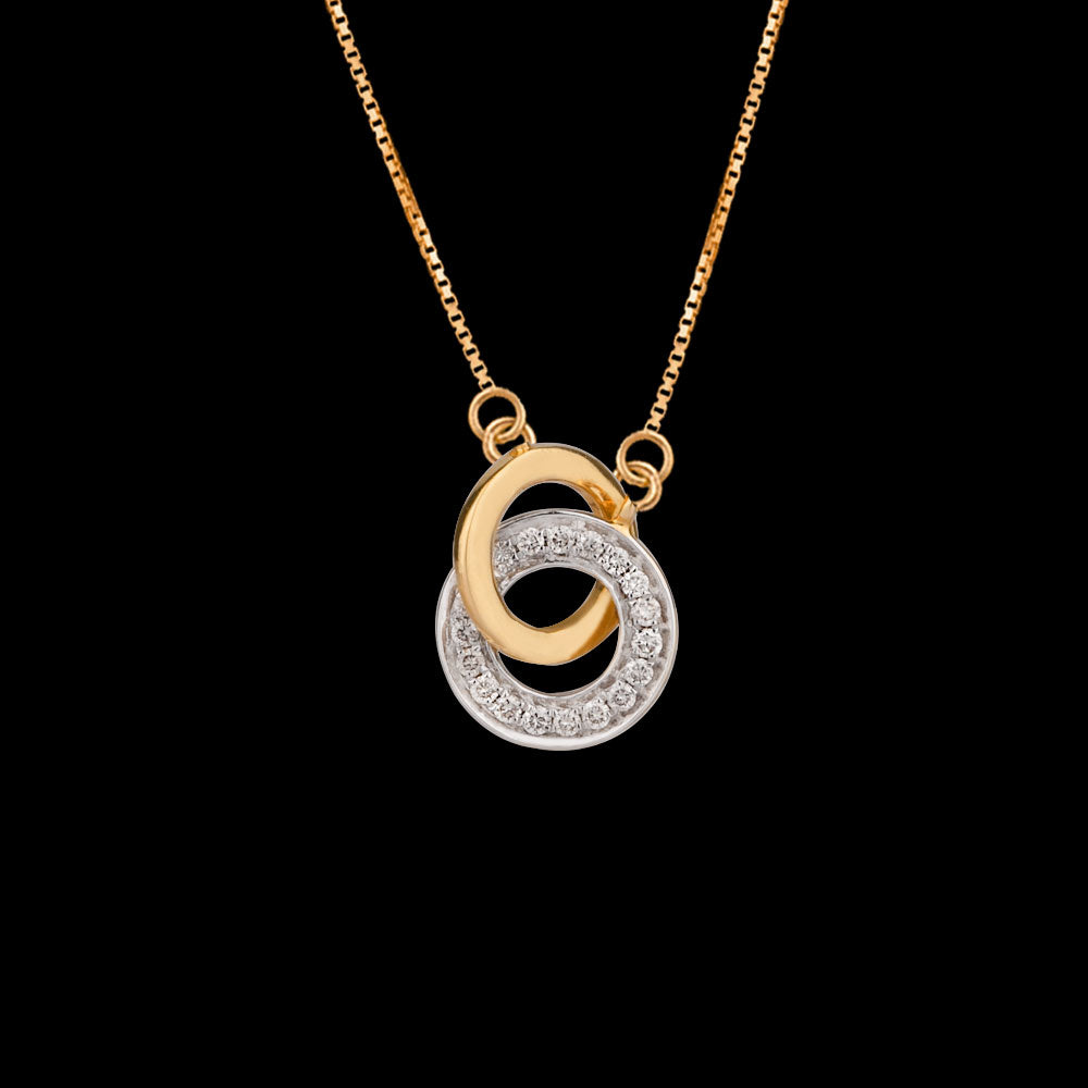 14K Yellow Gold Diamond Pendant - 0.11ct SI-IJ