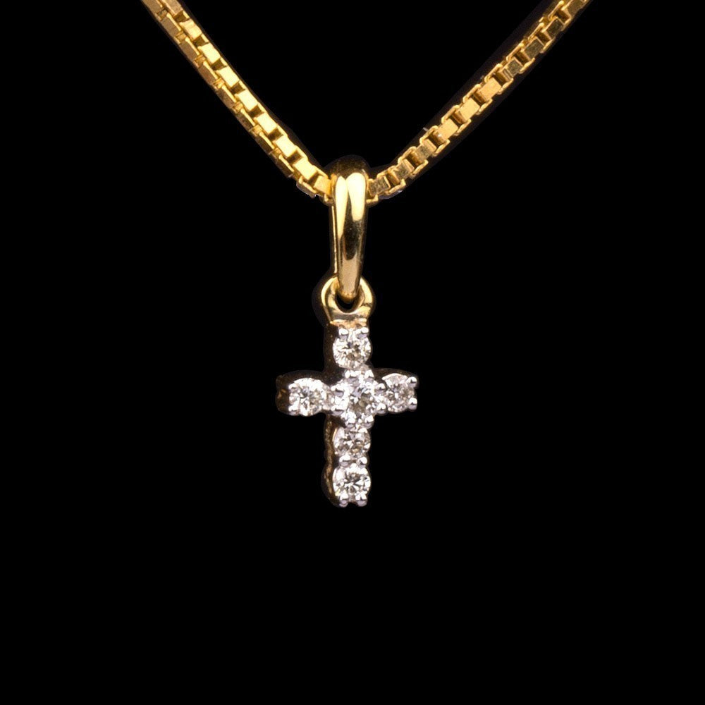 14K Yellow Gold Diamond Pendant - 0.06ct SI-IJ