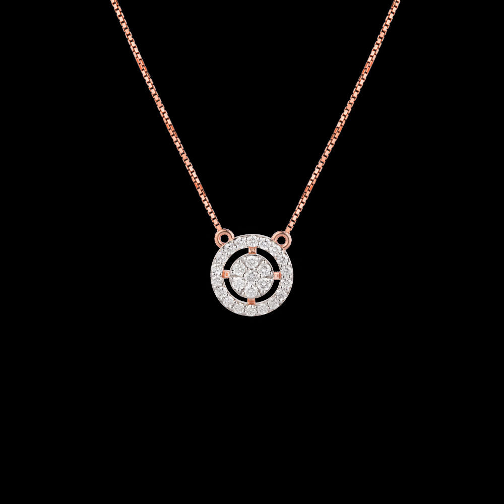 18K Yellow Gold Diamond Pendant - 0.345ct VVS-EF