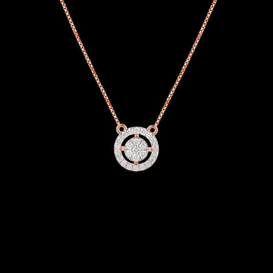 18K Yellow Gold Diamond Pendant - 0.345ct VVS-EF