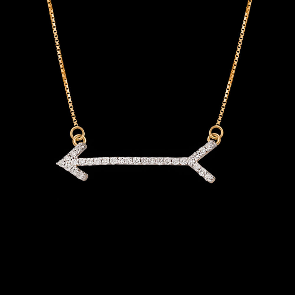 14K Yellow Gold Diamond Pendant - 0.33ct SI-IJ