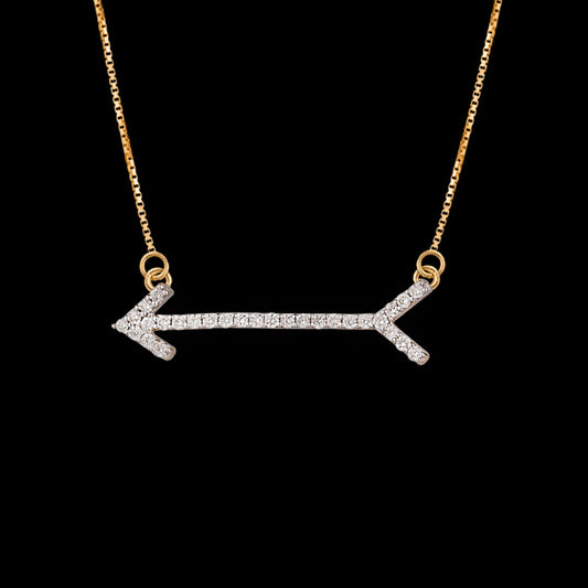 14K Yellow Gold Diamond Pendant - 0.33ct SI-IJ