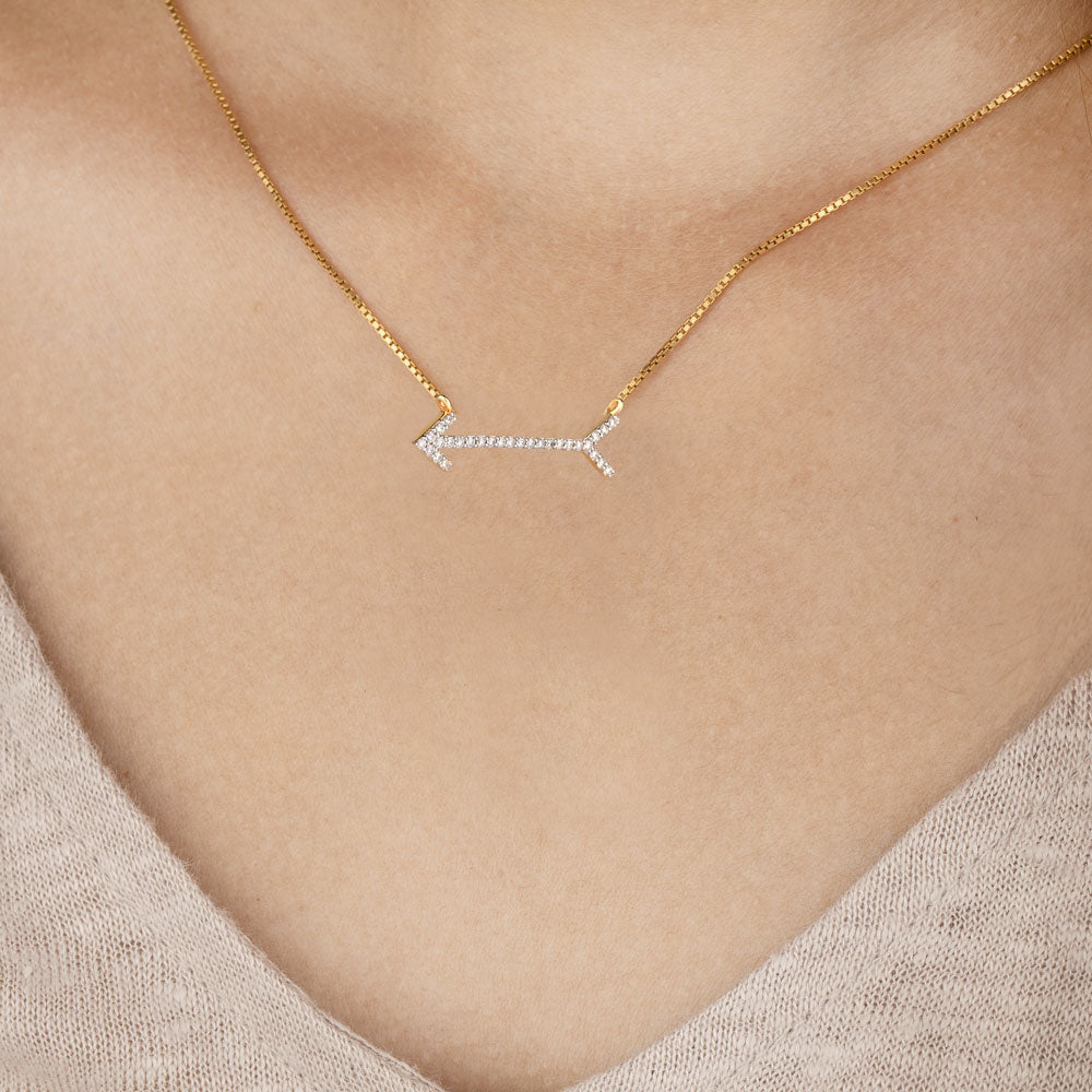 14K Yellow Gold Diamond Pendant - 0.33ct SI-IJ