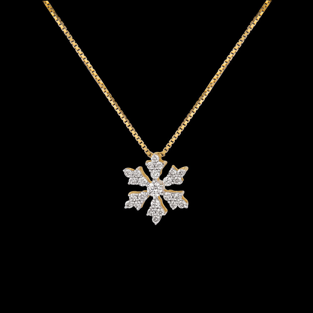 14K Yellow Gold Diamond Pendant - 0.3ct SI-IJ