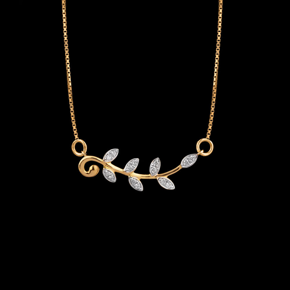 14K Yellow Gold Diamond Pendant - 0.17ct SI-IJ