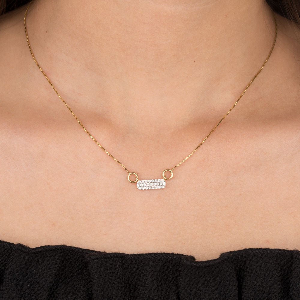 14K Yellow Gold Diamond Pendant - 0.23ct SI-IJ