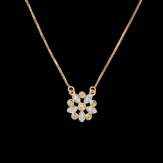 14K Yellow Gold Diamond Pendant - 0.12ct SI-IJ
