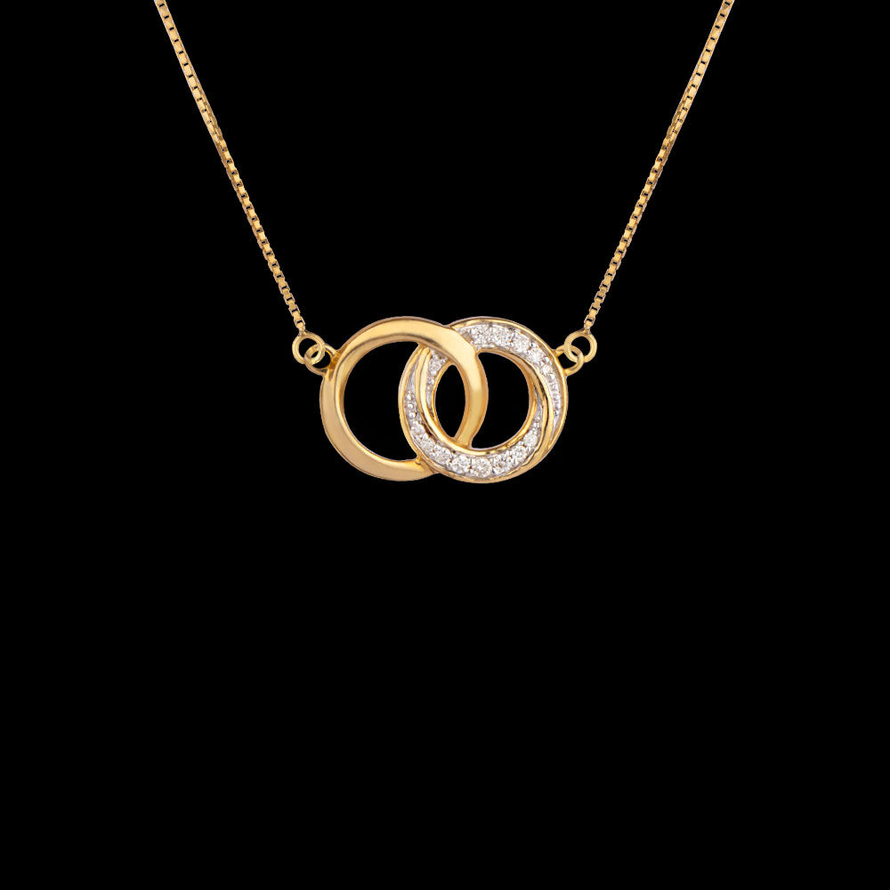 14K Yellow Gold Diamond Pendant - 0.11ct SI-IJ