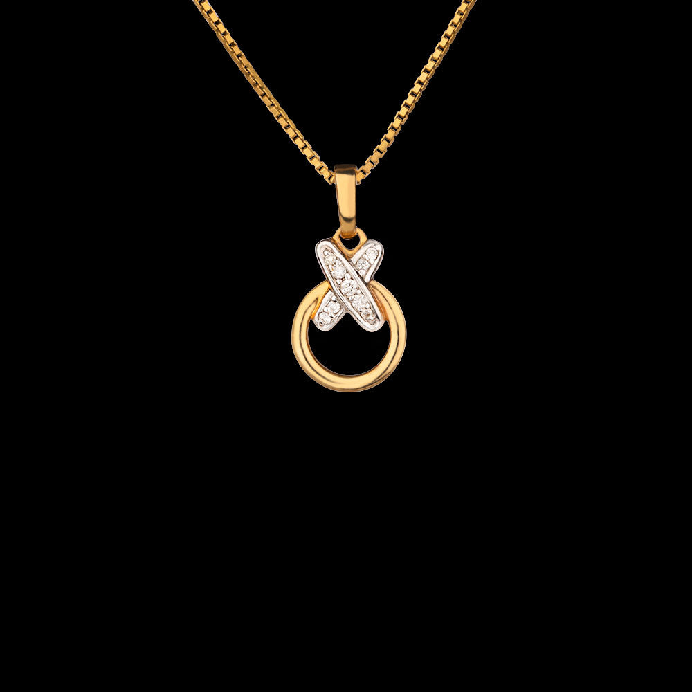 14K Yellow Gold Diamond Pendant - 0.06ct SI-IJ