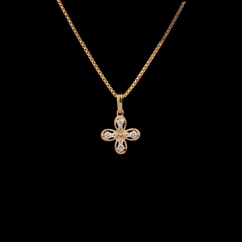 14K Rose Gold Diamond Pendant - 0.14ct SI-GH