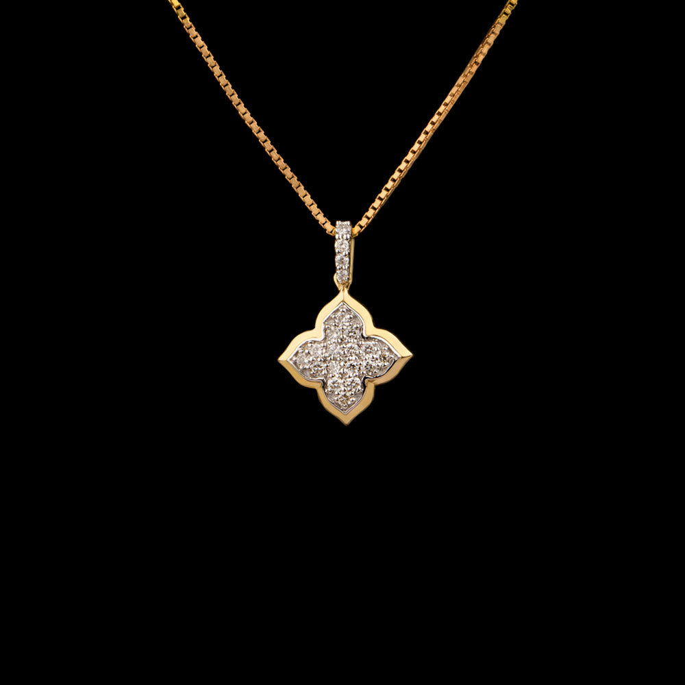 14K Yellow Gold Diamond Pendant - 0.23ct SI-GH