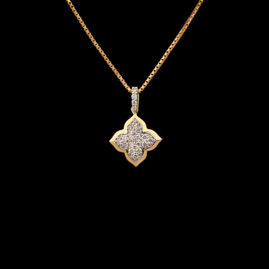 14K Yellow Gold Diamond Pendant - 0.23ct SI-GH