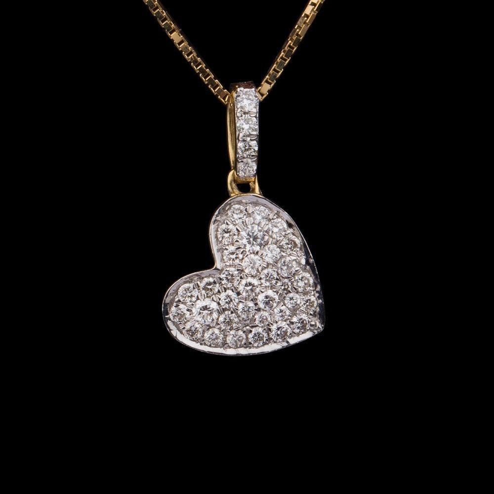 14K Yellow Gold Diamond Pendant - 0.3ct SI-IJ