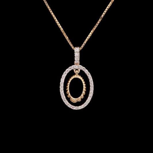 14K Yellow Gold Diamond Pendant - 0.2ct SI-IJ