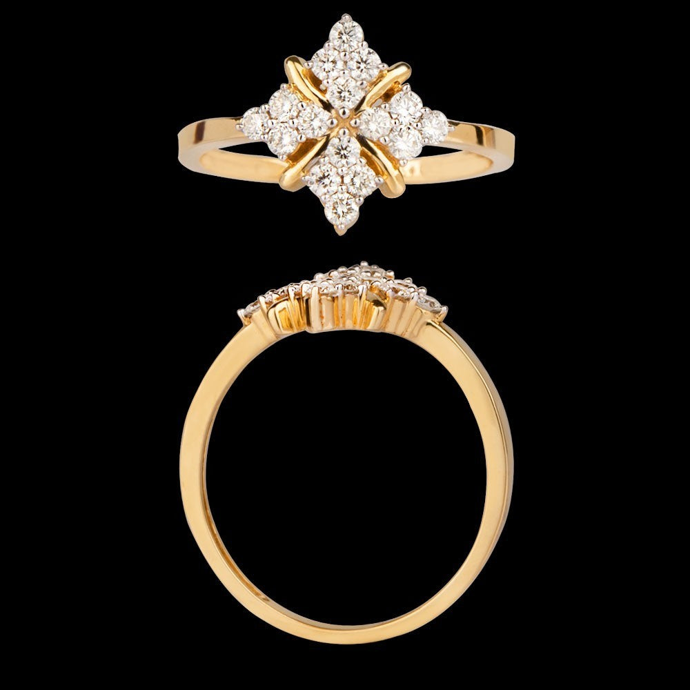 14K Yellow Gold Diamond Ring - 0.39ct VVS-VS-HI