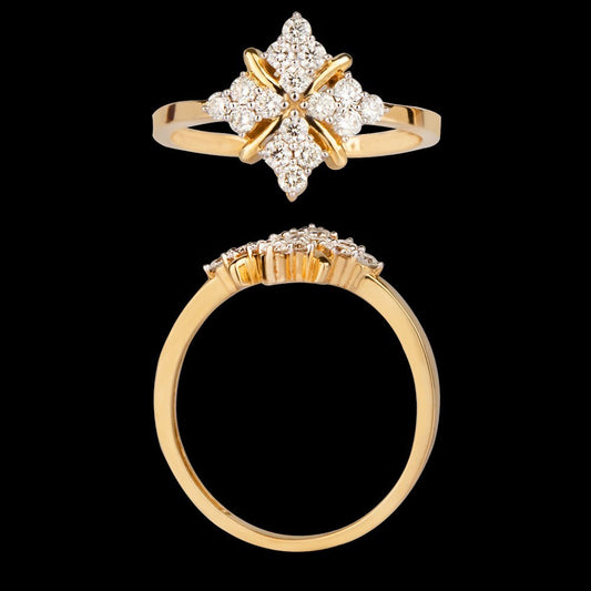 14K Yellow Gold Diamond Ring - 0.39ct VVS-VS-HI