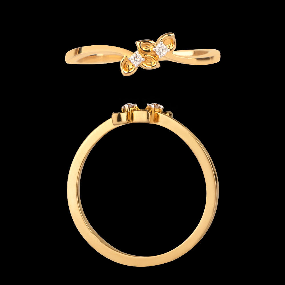 18K Yellow Gold Diamond Ring - 0.02ct SI-IJ