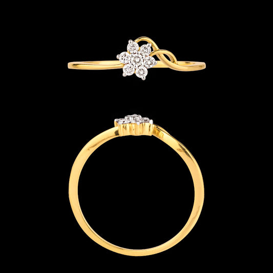 18K Yellow Gold Diamond Ring - 0.099ct VVS-VS-GH