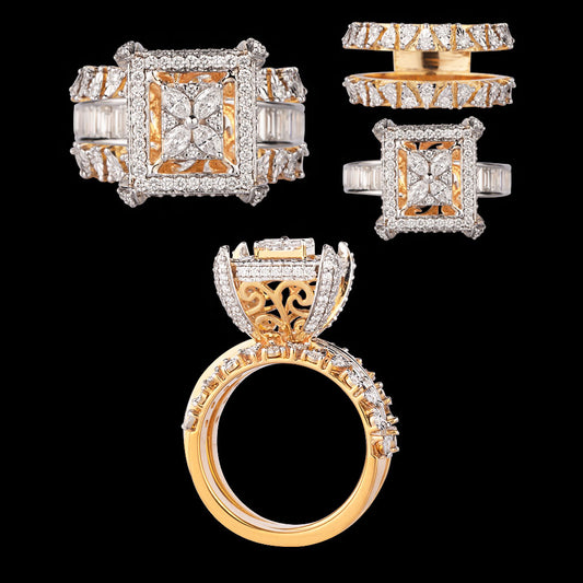 18K Yellow Gold Diamond Ring - 1.93ct VVS-VS-EF