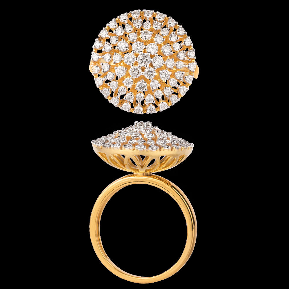 18K Yellow Gold Diamond Ring - 1.325ct VVS-VS-GH