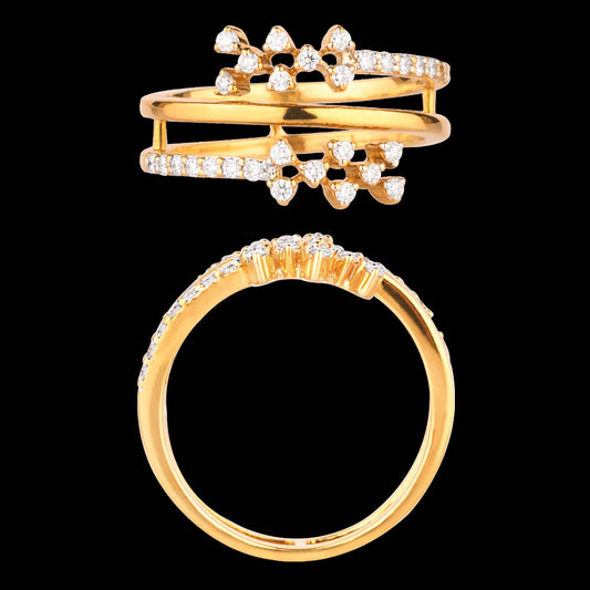 18K Yellow Gold Diamond Ring - 0.35ct VS-GH