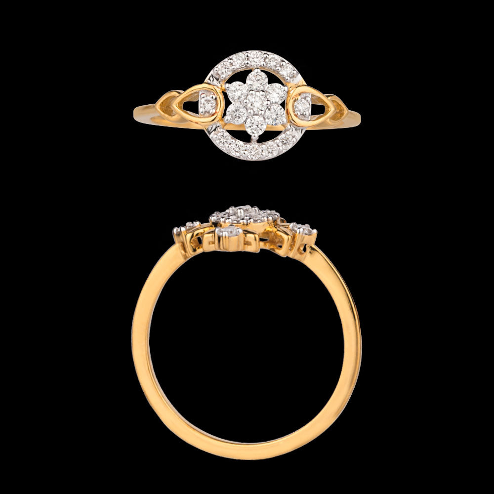 18K Yellow Gold Diamond Ring - 0.251ct VS-SI-GH