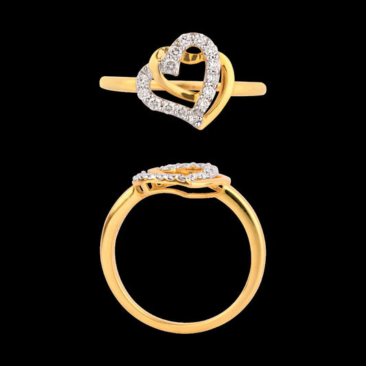 18K Yellow Gold Diamond Ring - 0.208ct VVS-VS-HI