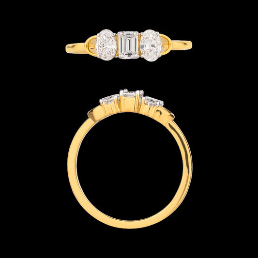 18K Yellow Gold Diamond Ring - 0.561ct VVS-FG