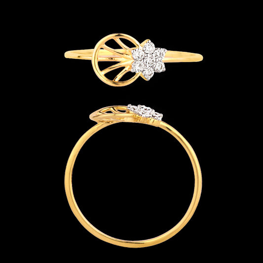 18K Yellow Gold Diamond Ring - 0.097ct VVS-VS-IJ