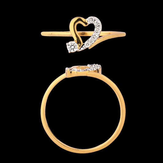18K Yellow Gold Diamond Ring - 0.089ct VVS-VS-IJ