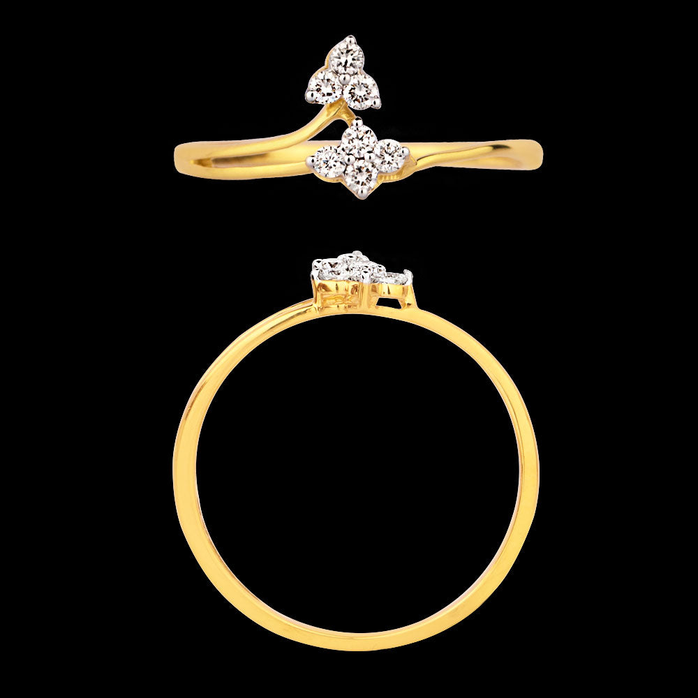 18K Yellow Gold Diamond Ring - 0.117ct VS-SI-HI