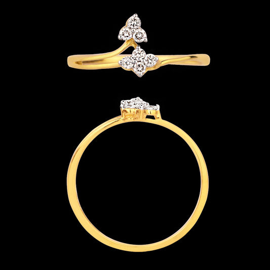 18K Yellow Gold Diamond Ring - 0.117ct VS-SI-HI