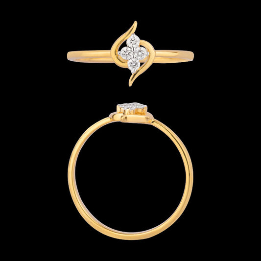 18K Yellow Gold Diamond Ring - 0.071ct VVS-VS-GH