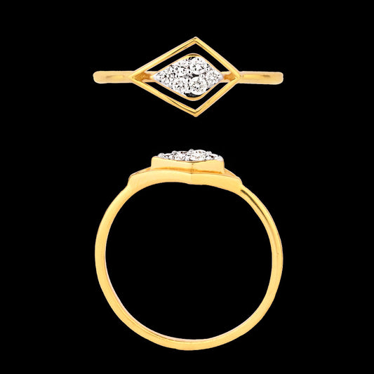 18K Yellow Gold Diamond Ring - 0.103ct VVS-VS-GH
