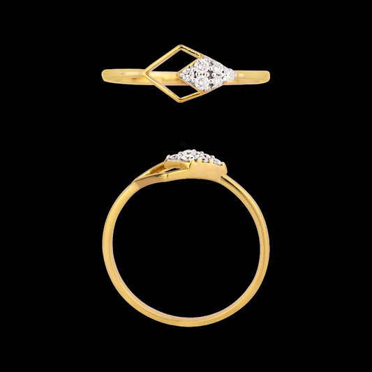 18K Yellow Gold Diamond Ring - 0.072ct VVS-VS-HI