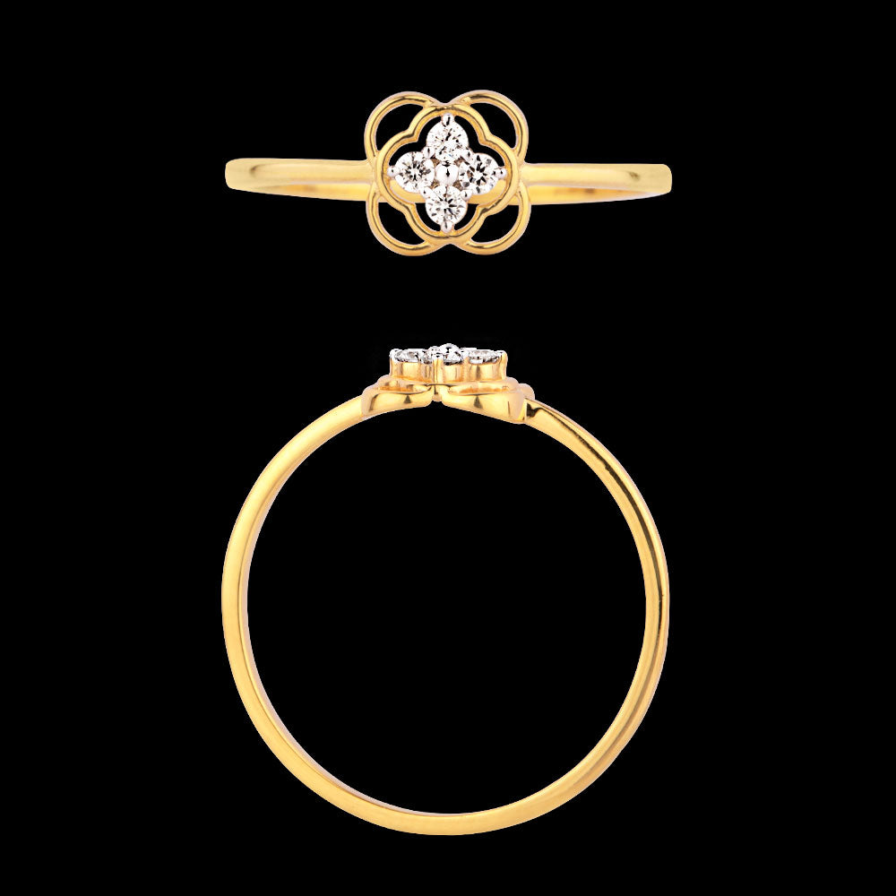 18K Yellow Gold Diamond Ring - 0.069ct VVS-VS-GH