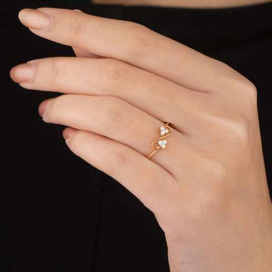 18K Yellow Gold Diamond Ring - 0.101ct VVS-VS-GH