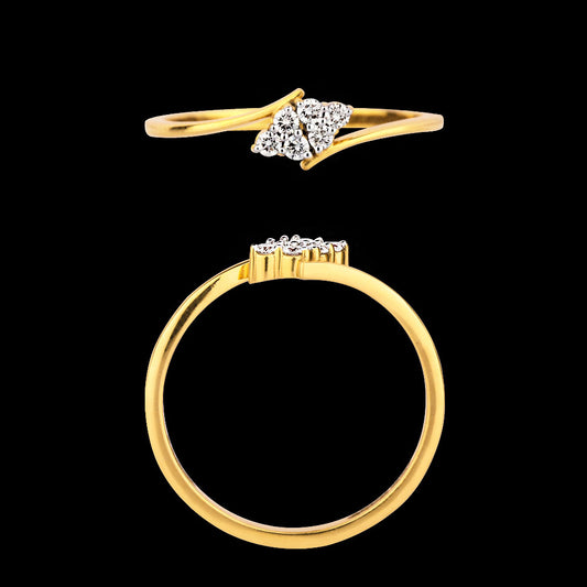 18K Yellow Gold Diamond Ring - 0.099ct VVS-VS-GH