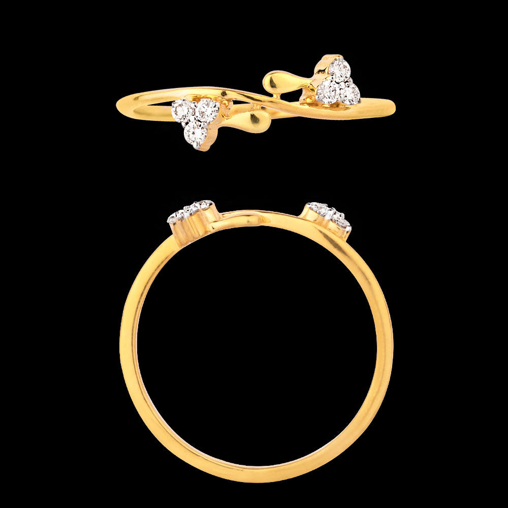 18K Yellow Gold Diamond Ring - 0.095ct VVS-VS-IJ