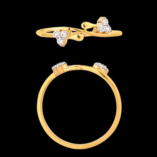 18K Yellow Gold Diamond Ring - 0.095ct VVS-VS-IJ