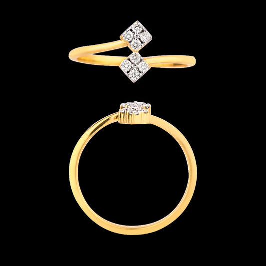 18K Yellow Gold Diamond Ring - 0.113ct VVS-VS-GH