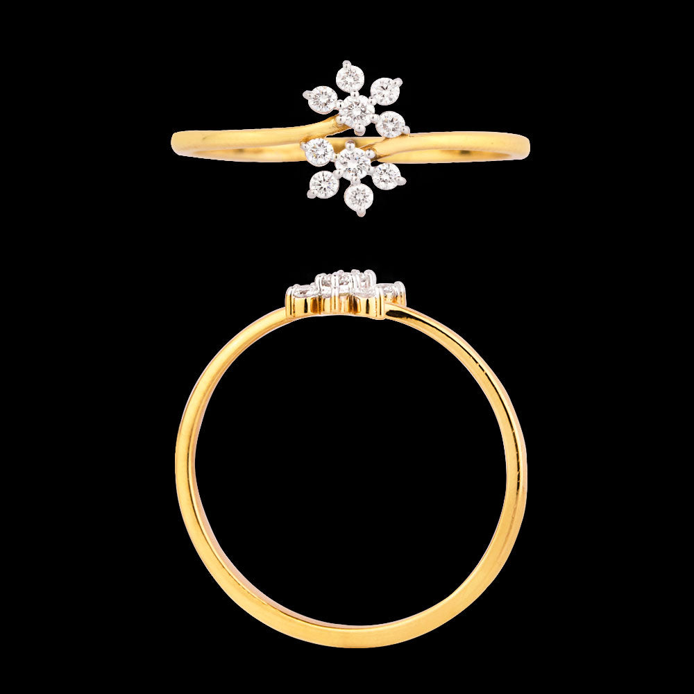 18K Yellow Gold Diamond Ring - 0.156ct VVS-VS-GH