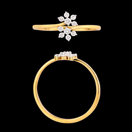 18K Yellow Gold Diamond Ring - 0.156ct VVS-VS-GH
